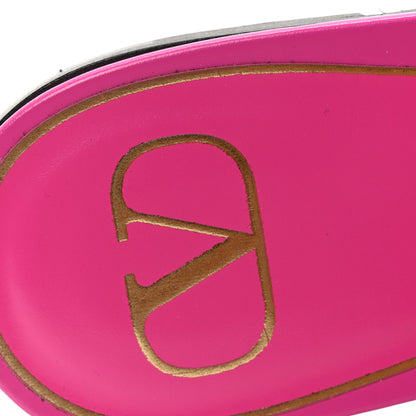 Valentino Garavani Calfskin Roman Stud Flat Sandals 40 Feminine Pink 9 of 9