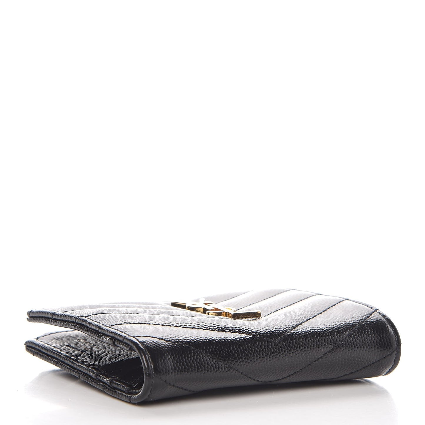 Grain De Poudre Matelasse Chevron Monogram Zipped Card Case Black