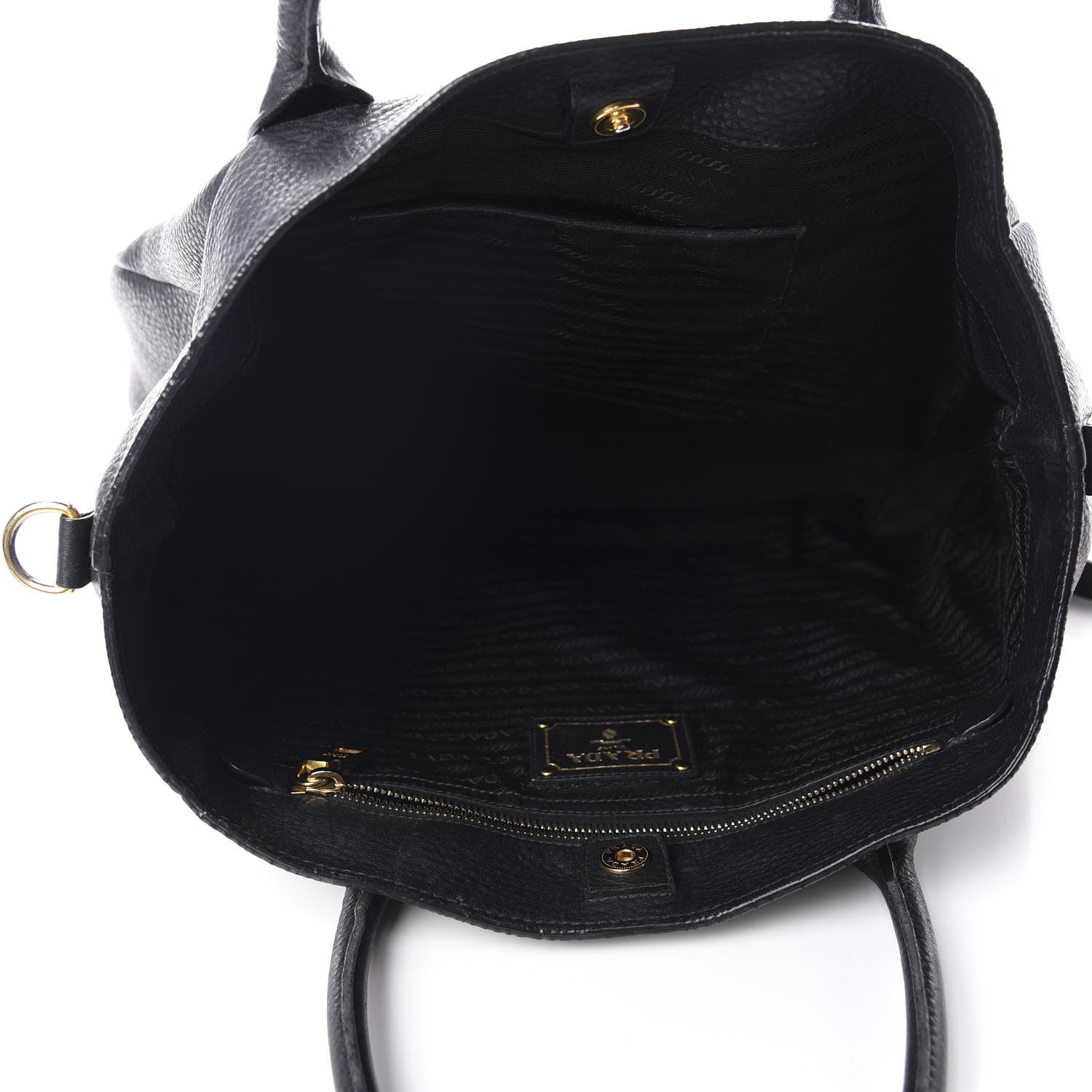 Prada Vitello Daino Shoulder Bag Black 5 of 13
