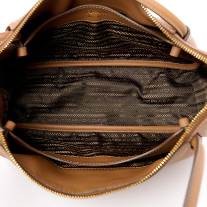 Prada Soft Calfskin Medium Darling Shoulder Bag Caramel 5 of 9