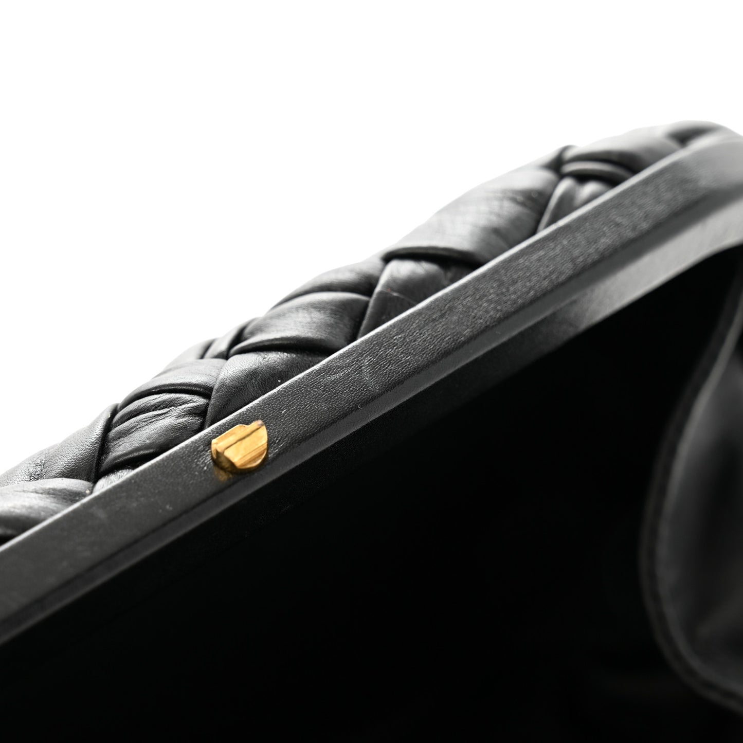 Nappa Intrecciato Knot Clutch Black