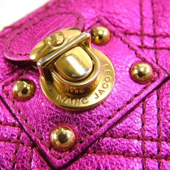 The Single Wallet Metallic Fuchsia