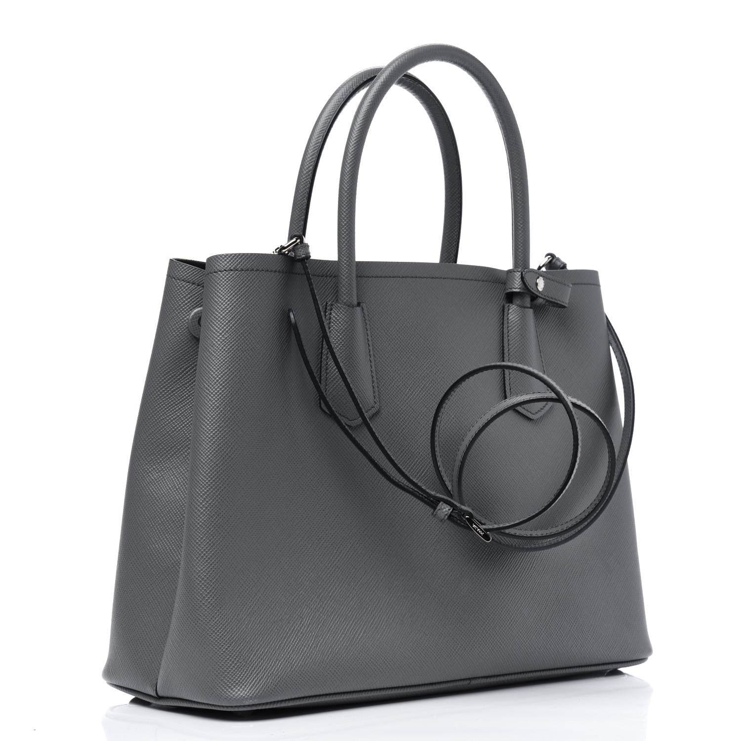 Prada Saffiano Cuir Small Double Bag Marmo 4 of 18