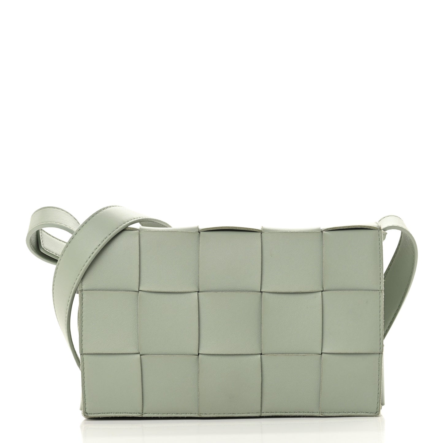 Lambskin Maxi Intrecciato Cassette Crossbody Bag New Sauge