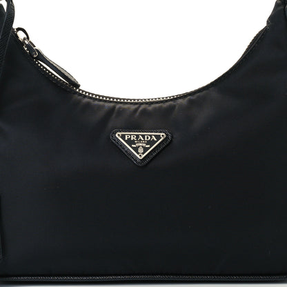 Prada Tessuto Nylon Saffiano Mini Re-Edition 2005 Bag Black 9 of 11