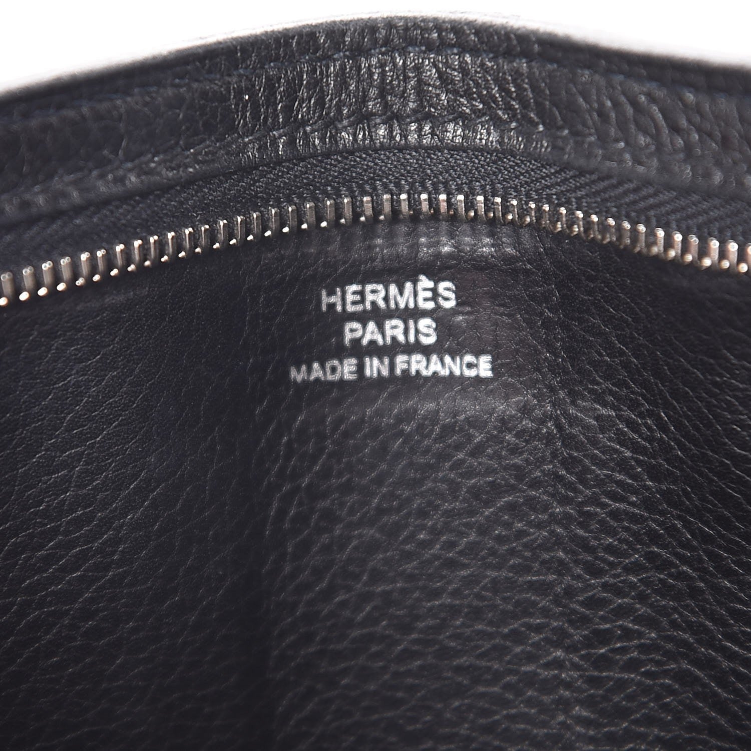 Hermes Taurillon Clemence Zip Zap Bi-Fold Wallet Black 7 of 9