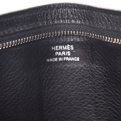 Hermes Taurillon Clemence Zip Zap Bi-Fold Wallet Black 7 of 9