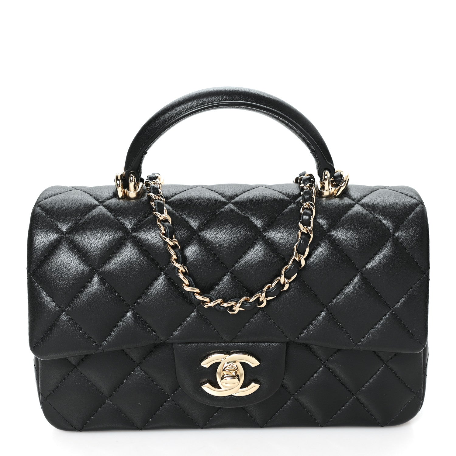 Chanel Caviar Quilted Mini Top Handle Rectangular Flap Black 1 of 11
