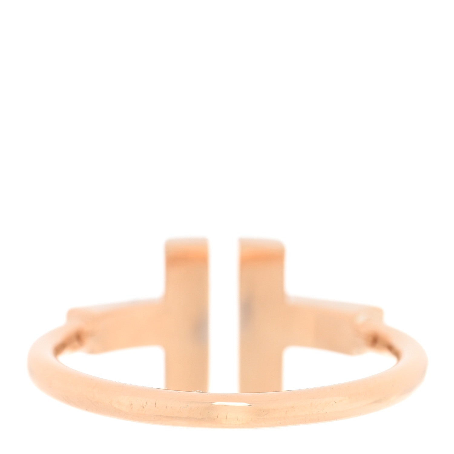 Tiffany 18K Rose Gold Mother of Pearl T Wire Ring 50 5.25 3 of 4