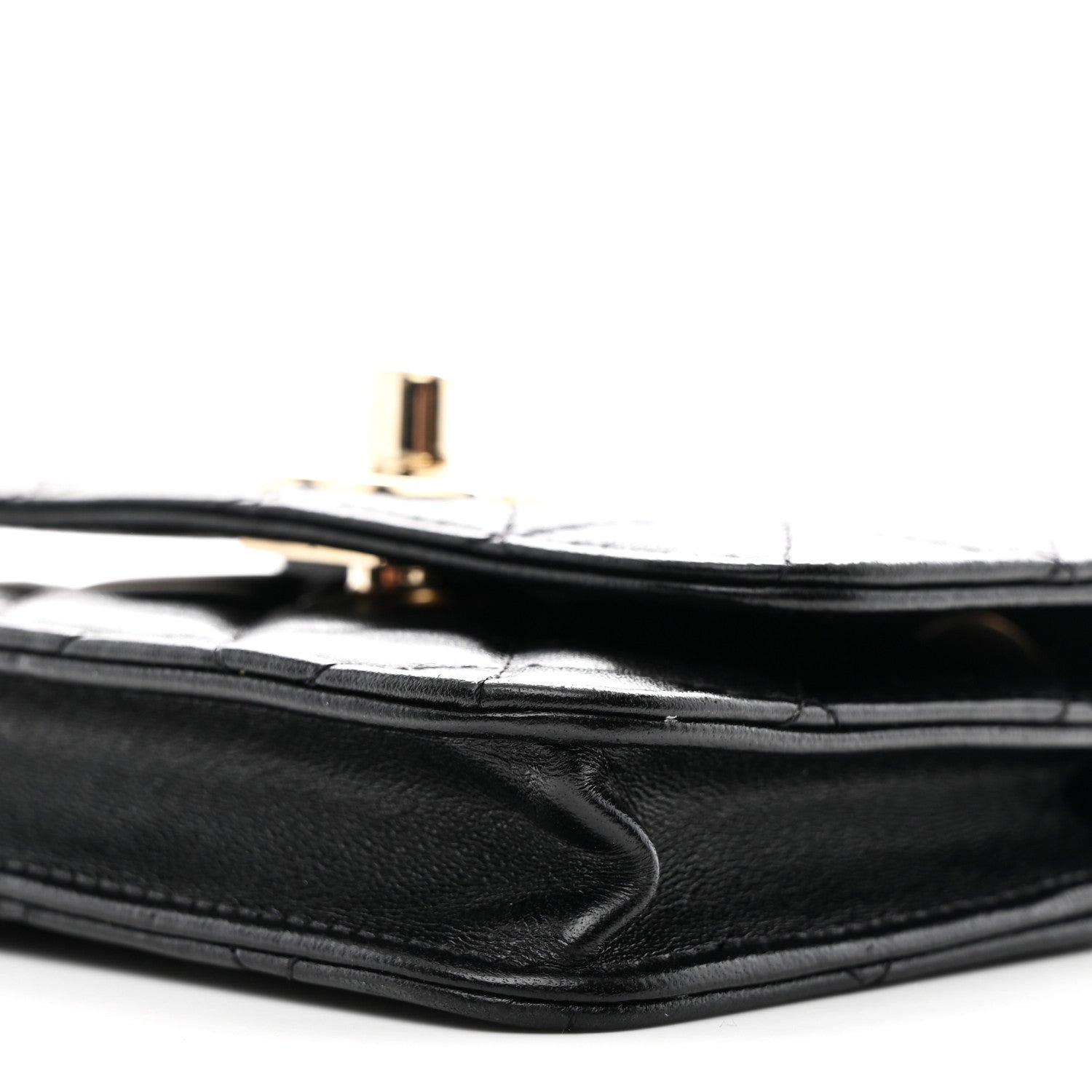 Chanel Lambskin Quilted Trendy CC Card Holder On Chain Black 11 of 11