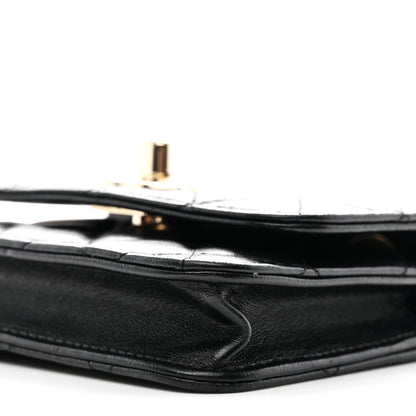 Chanel Lambskin Quilted Trendy CC Card Holder On Chain Black 11 of 11