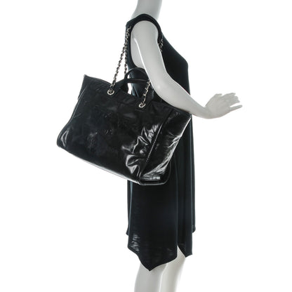 Chanel Glazed Calfskin Large Deauville Tote Black 2 of 7