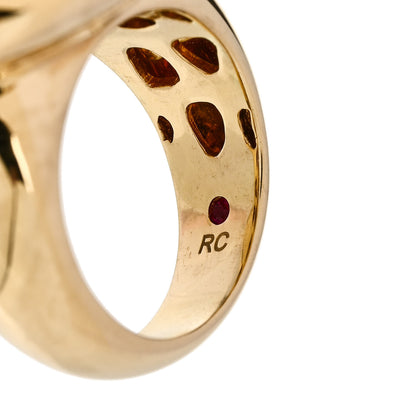 Roberto Coin 18K Yellow Gold Diamond Capri Plus Ring 53 6.25 5 of 6