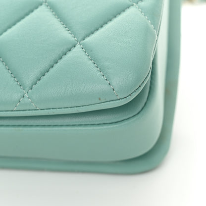 Chanel Lambskin Quilted Small Trendy CC Flap Dual Handle Bag Light Blue 11 of 13
