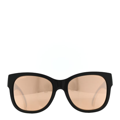 Chanel Acetate Mirrored CC Sunglasses 5270 Black Gold 2 of 6