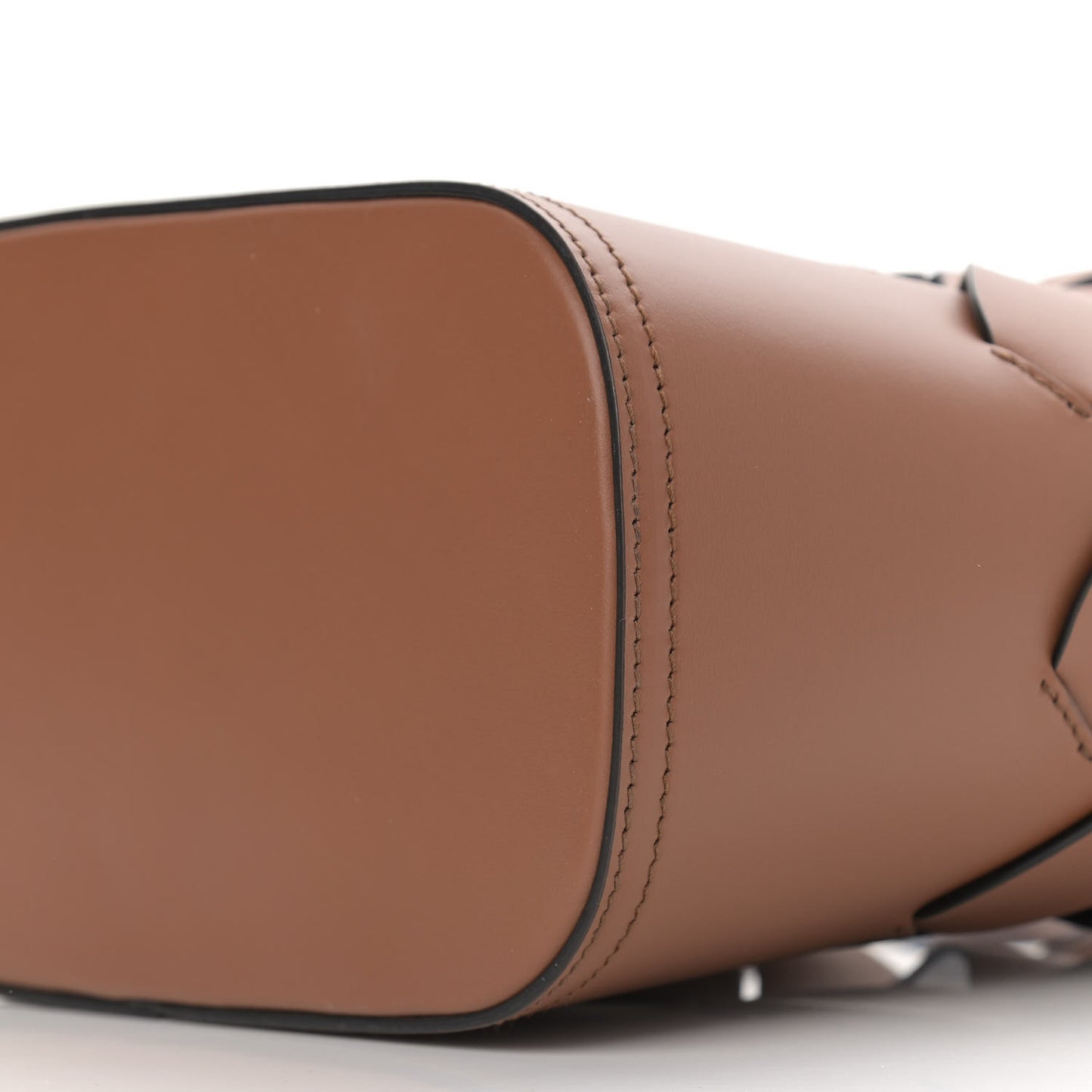 Vitello Intreccio Tote Bag Cognac Black