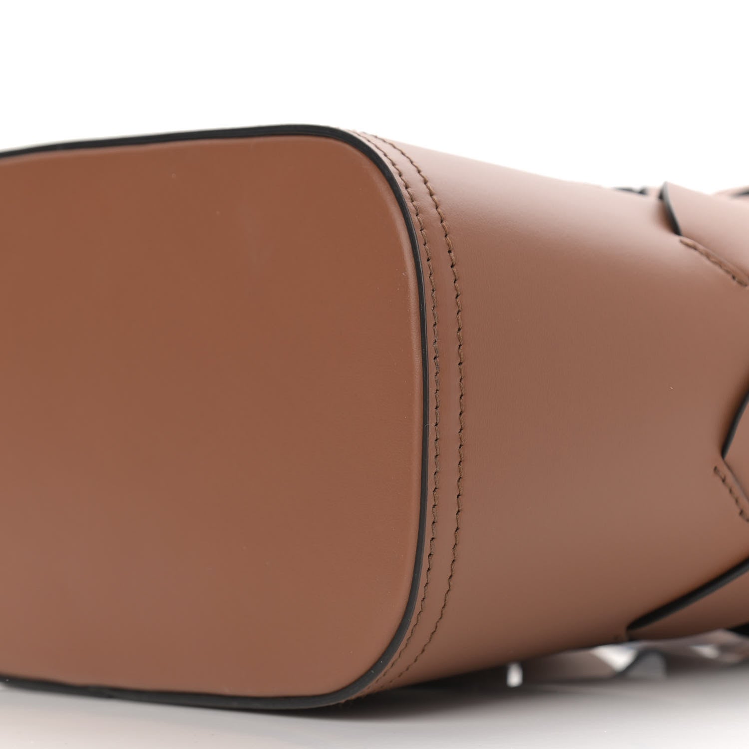 Prada Vitello Intreccio Tote Bag Cognac Black 12 of 12