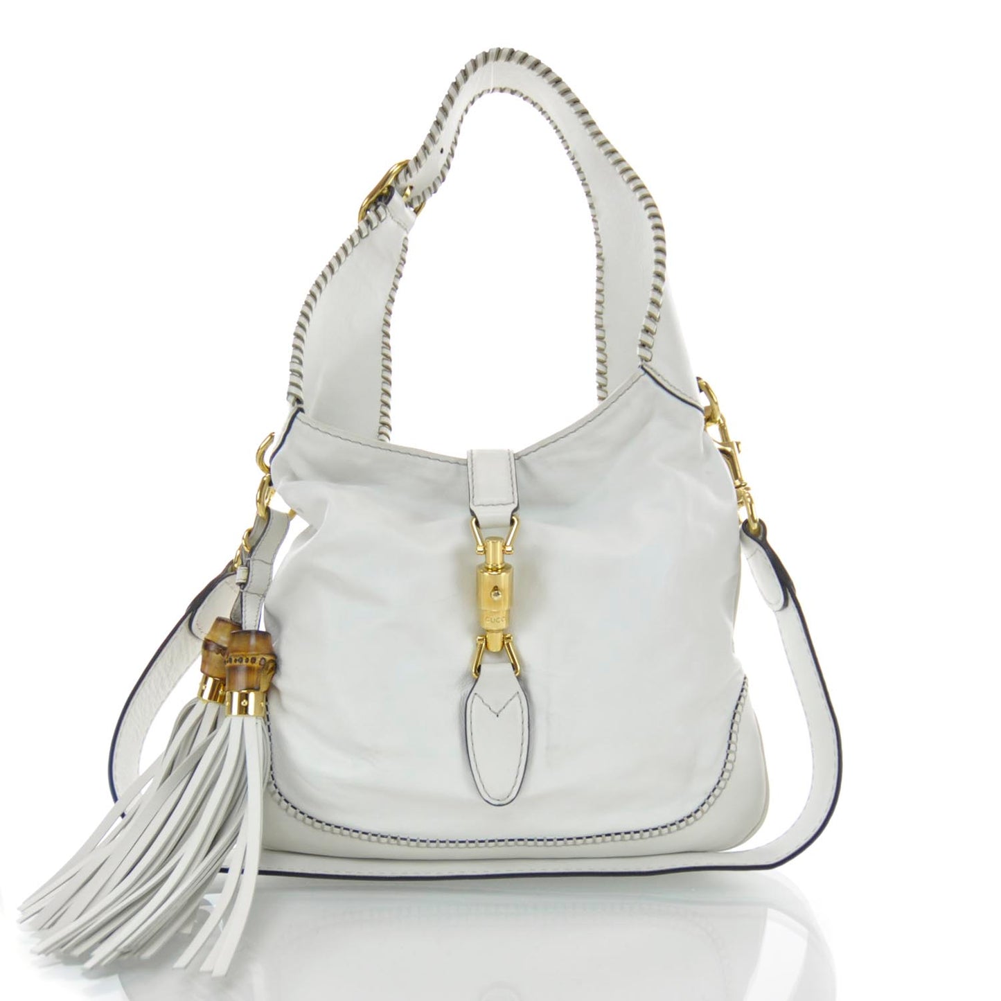 Leather New Jackie Hobo White