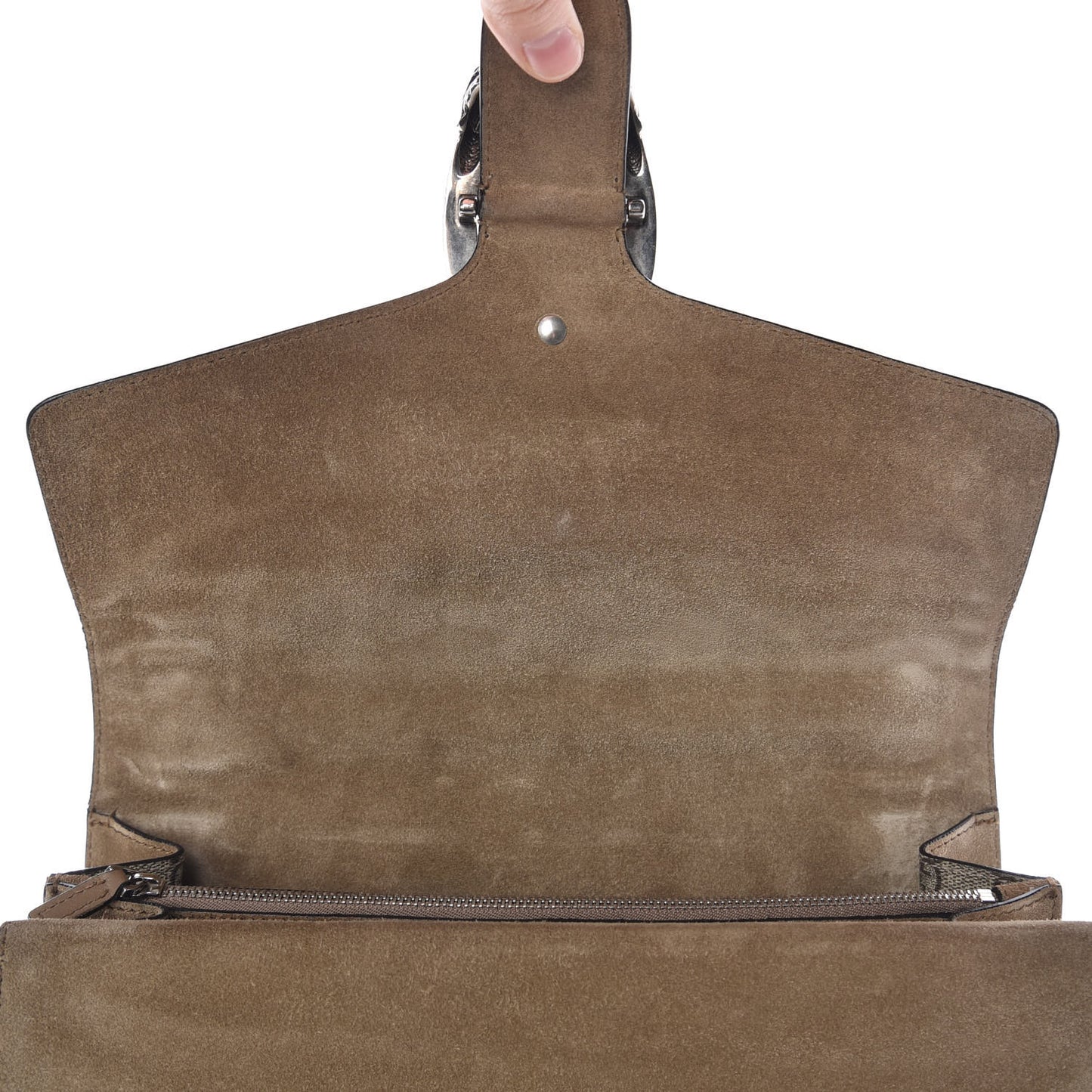 GG Supreme Monogram Embroidered Medium Dionysus Shoulder Bag Taupe