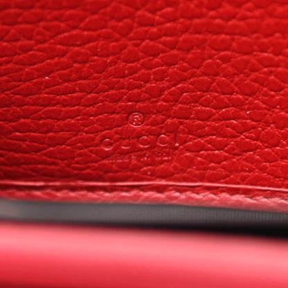 Gucci Dollar Calfskin GG Marmont Zip Around Wallet Hibiscus Red 6 of 9