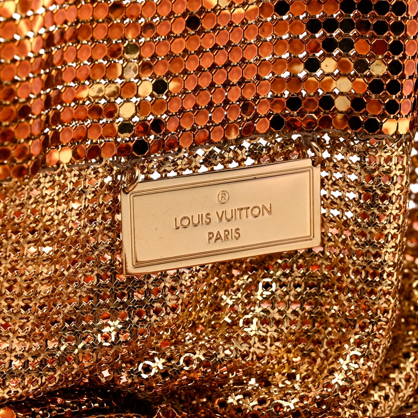 Monogram Mesh Metal Frances Gold