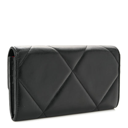 Chanel Lambskin Quilted Chanel 19 Flap Wallet Black 3 of 12