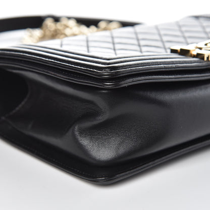 Chanel Lambskin Quilted Medium Boy Flap Black 8 of 13