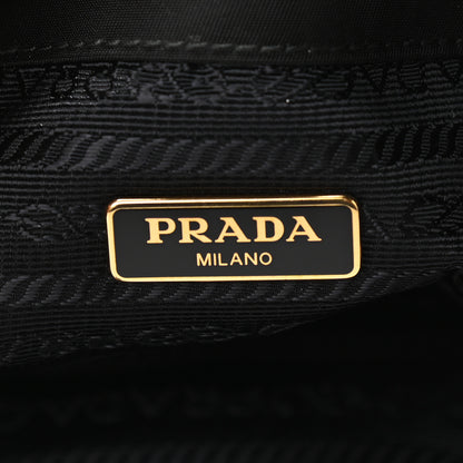 Prada Saffiano Tessuto Nylon Mini Bucket Crossbody Bag Black 6 of 11