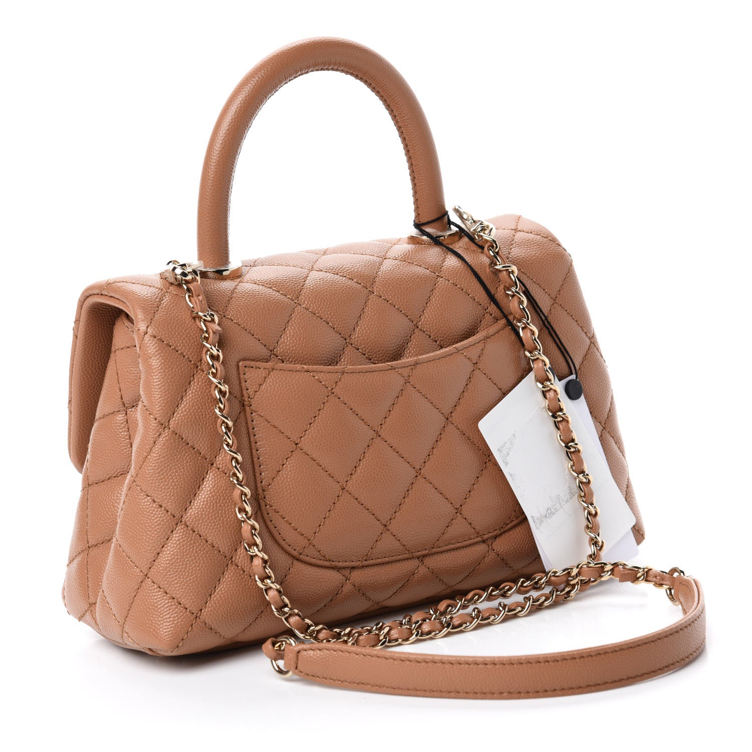 Chanel Caviar Quilted Mini Coco Handle Flap Brown 4 of 11