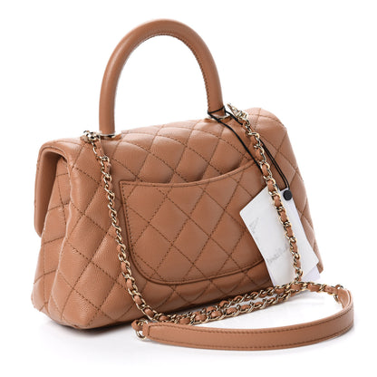 Chanel Caviar Quilted Mini Coco Handle Flap Brown 4 of 11