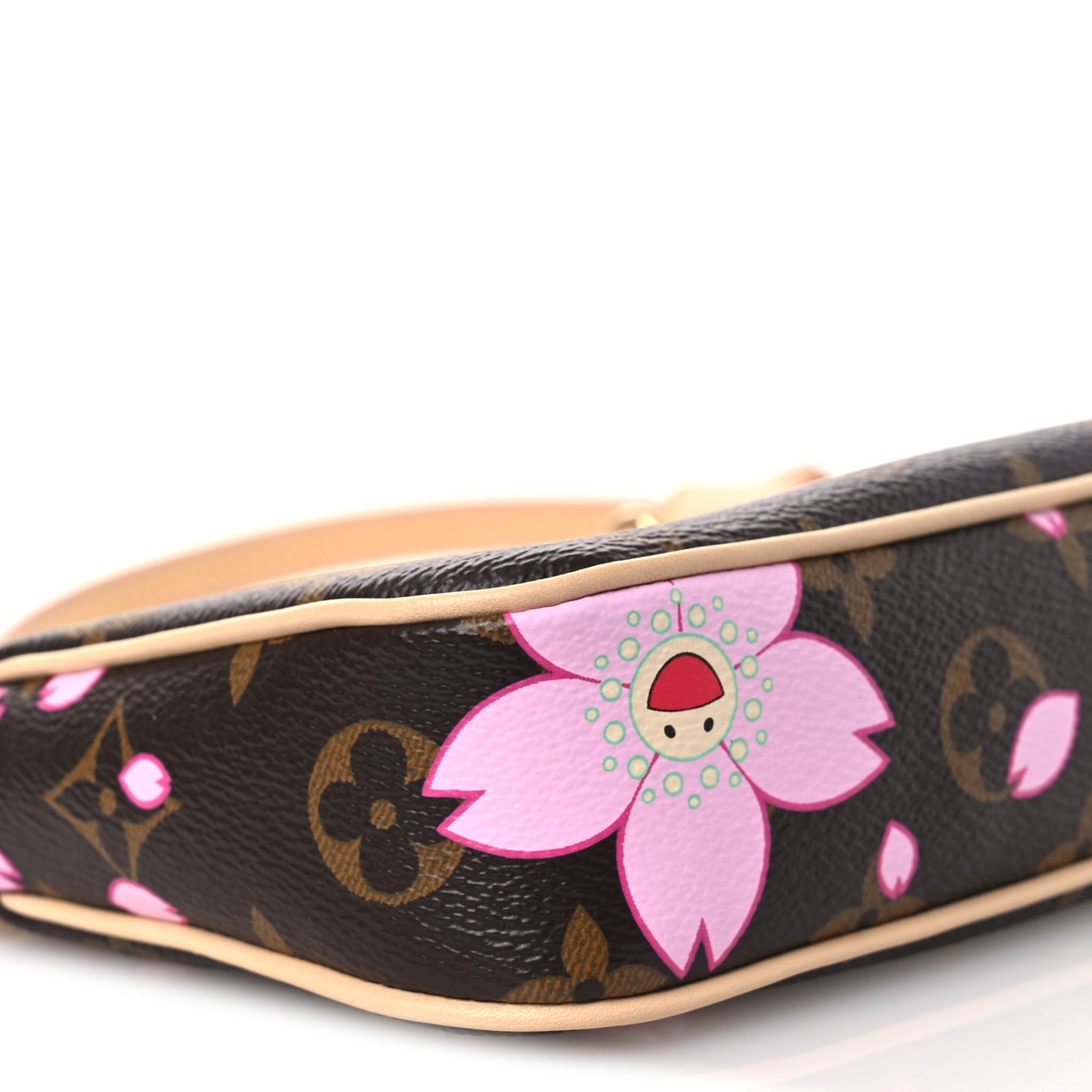 LV X TM Monogram Cherry Blossom Pochette Accessories Sakura Brown