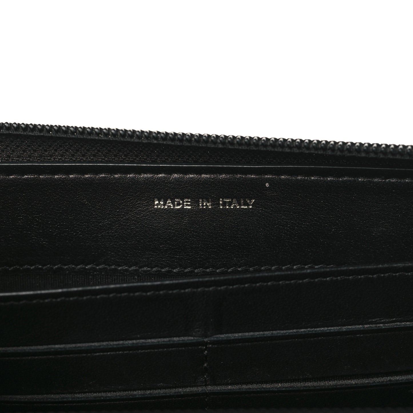 Lambskin Quilted Boy Zip Around Wallet Black