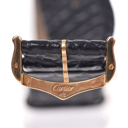 Cartier Stainless Steel 18K Yellow Gold Alligator 27mm Tank Solo Quartz Watch 9 of 9