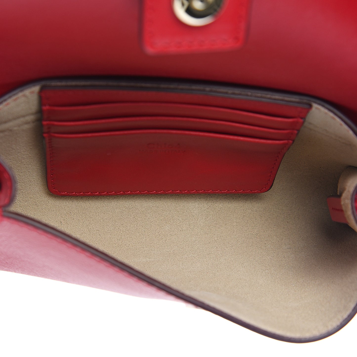 Suede Calfskin Mini Faye Shoulder Bag Tulip Red
