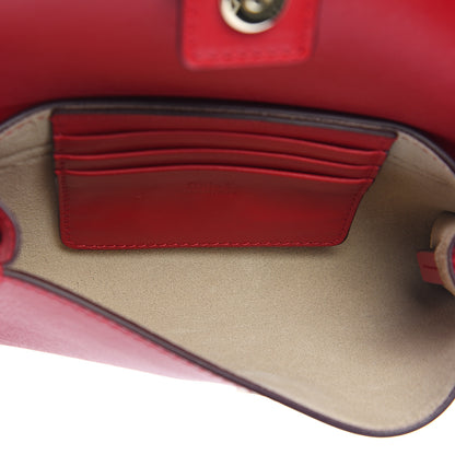 Chloe Suede Calfskin Mini Faye Shoulder Bag Tulip Red 4 of 10