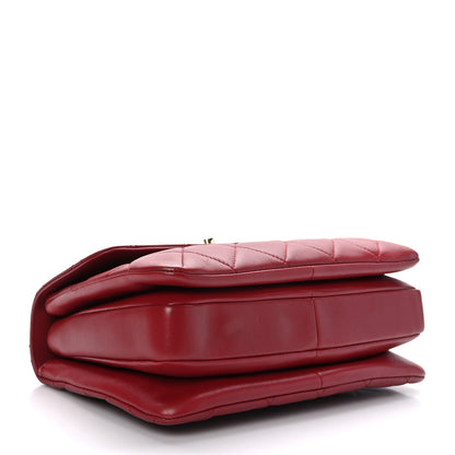 Chanel Lambskin Quilted Small Trendy CC Flap Dual Handle Bag Red 4 of 10