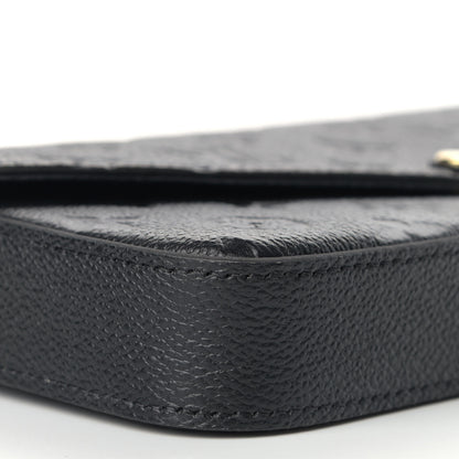 Louis Vuitton Empreinte Pochette Felicie Chain Wallet Black 6 of 10