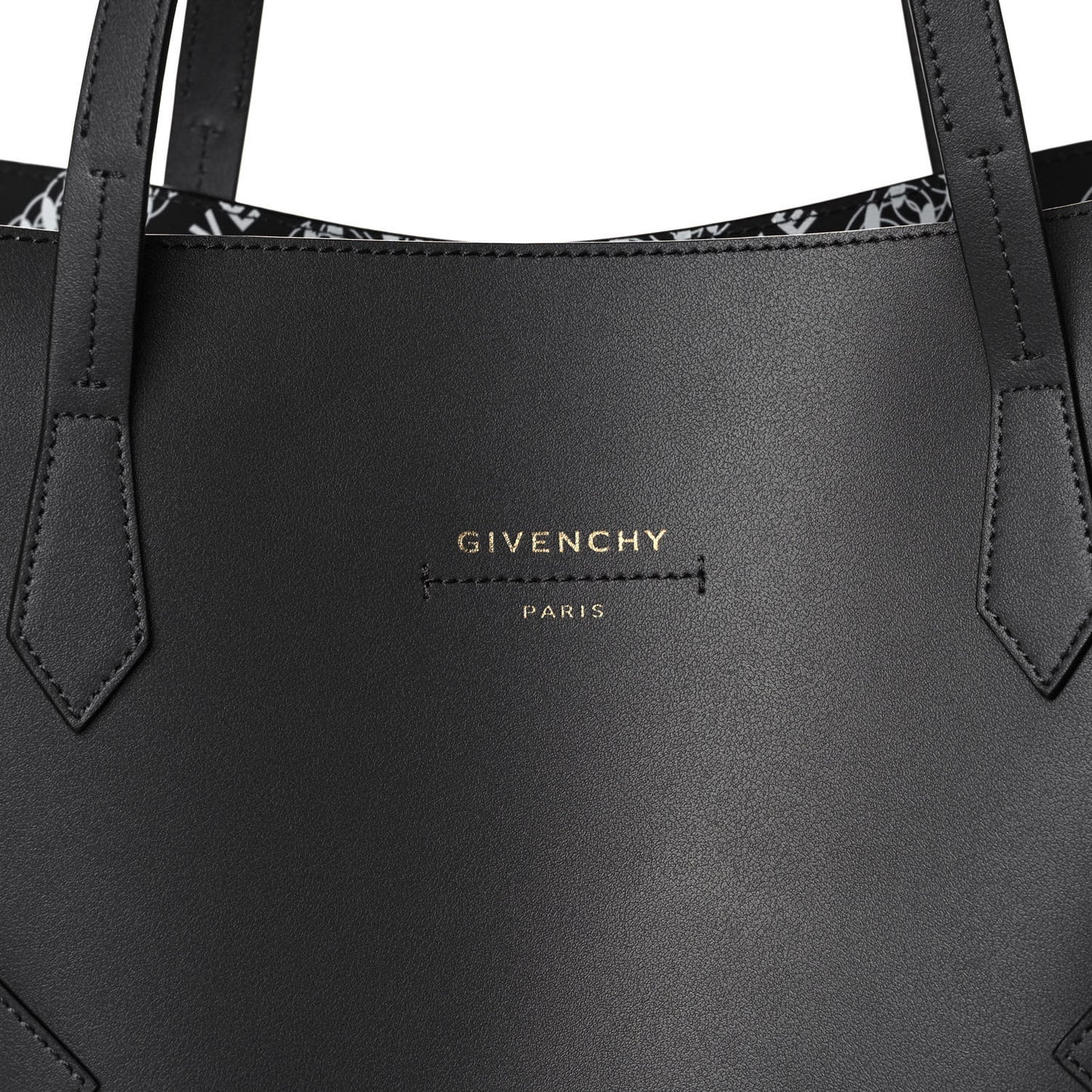 Smooth Calfskin Wing Shopper Tote Grey White