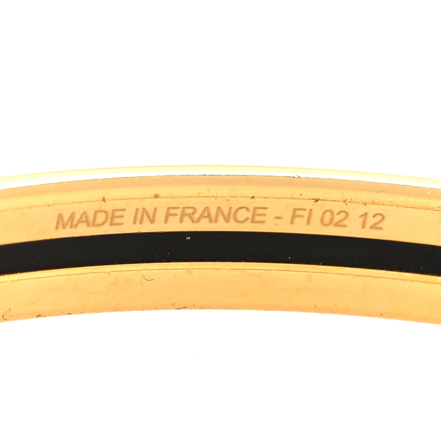 Enamel Printed Extra Narrow Printed Bracelet Black