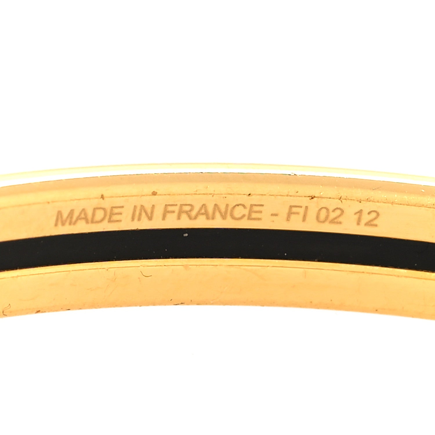Hermes Enamel Printed Extra Narrow Printed Bracelet Black 5 of 5