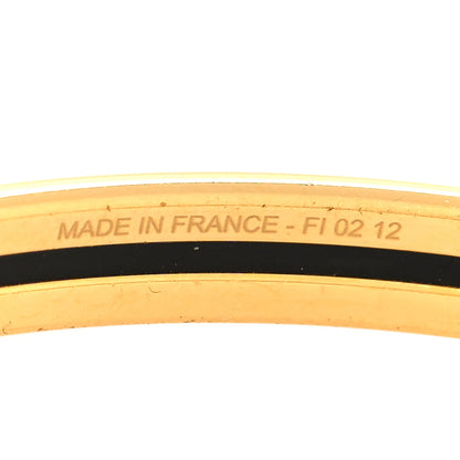 Hermes Enamel Printed Extra Narrow Printed Bracelet Black 5 of 5
