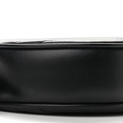 Saint Laurent Calfskin Matelasse Chevron Round Vinyle Camera Bag Black 8 of 9