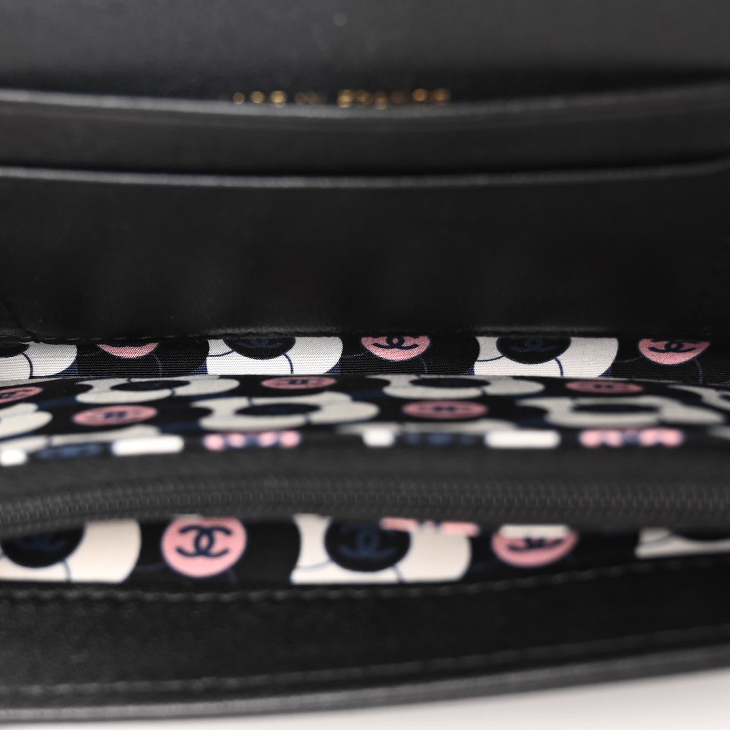 Chanel Lambskin Quilted Enamel CC Flap Wallet Black 5 of 11