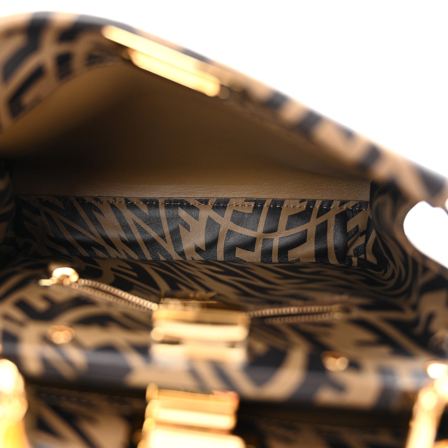 X SARAH COLEMAN Vitello Liberty Shiny Nappa Plexiglass FF Vertigo Mini Peekaboo Iconic Satchel
