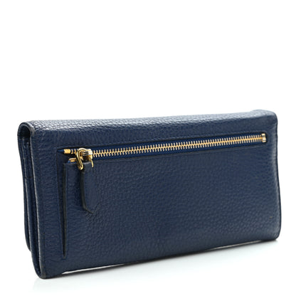 Prada Vitello Phenix Continental Flap Wallet Baltico 4 of 15