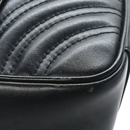 Gucci Calfskin Matelasse Mini GG Marmont Shoulder Bag Black 11 of 11