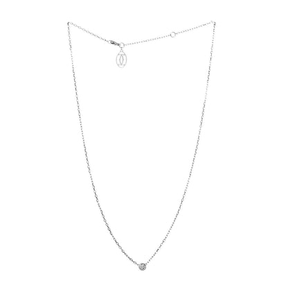 Cartier 18K White Gold Diamond SM D'Amour Pendant Necklace 3 of 6