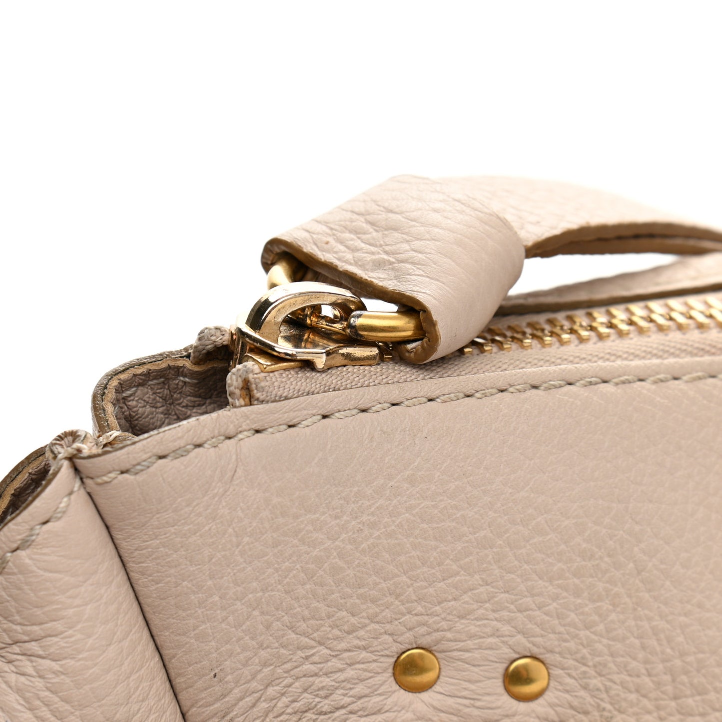 Calfskin Medium Marcie Satchel Powder Beige