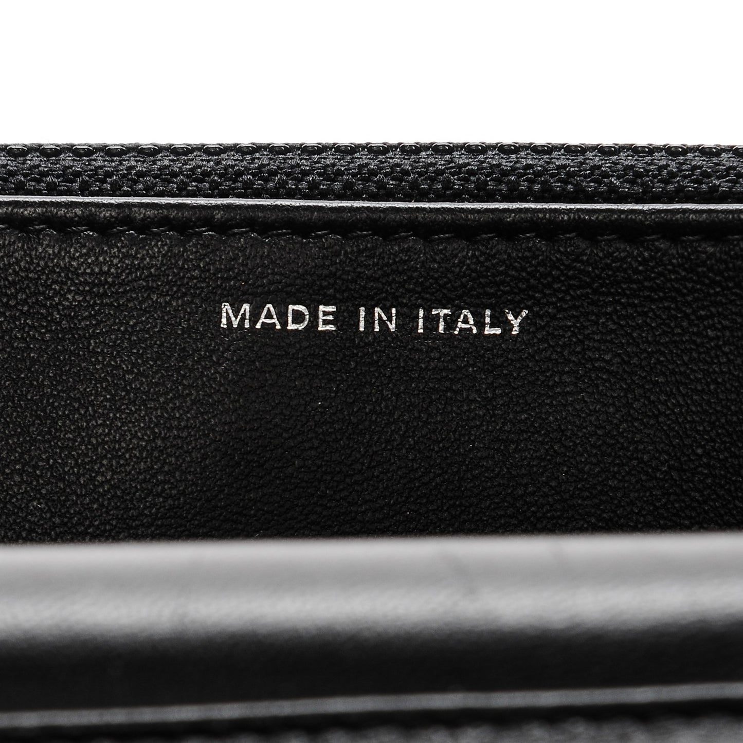 Lambskin Quilted Wallet On Chain WOC Black