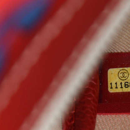 Chanel Coated Canvas Le Train Boston Bag Red 9 of 10